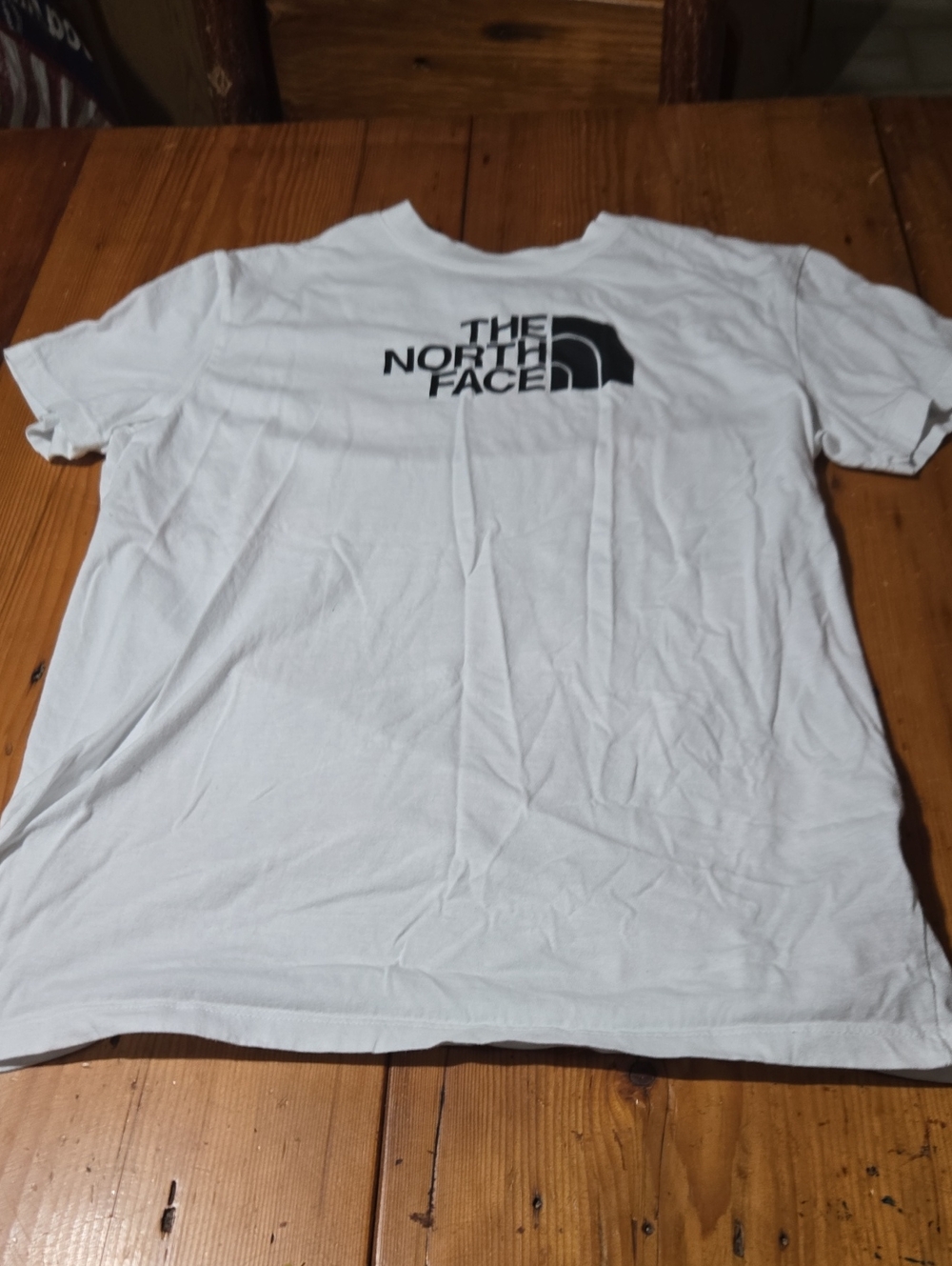 The North Face White Short-Sleeve Logo Tee with Black Print Sz Xxl